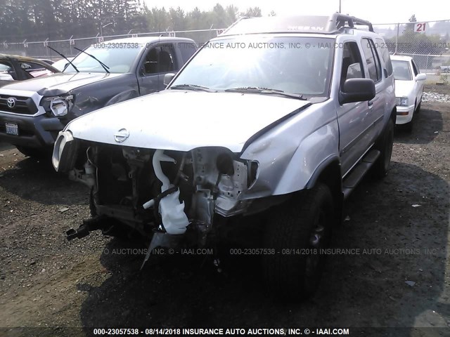 5N1ED28Y72C569862 - 2002 NISSAN XTERRA XE/SE SILVER photo 2