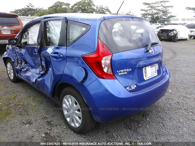 3N1CE2CP2GL355030 - 2016 NISSAN VERSA NOTE S/S PLUS/SV/SL/SR BLUE photo 3