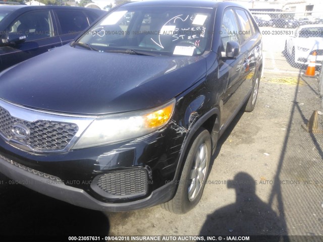 5XYKTCA15BG024817 - 2011 KIA SORENTO LX BLACK photo 6