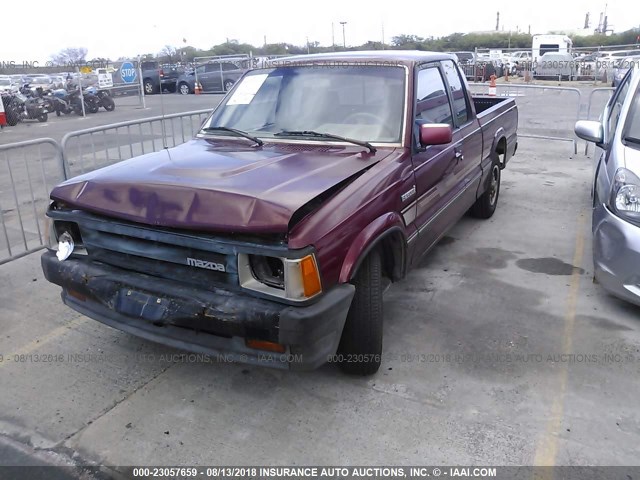 JM2UF3149N0302523 - 1992 MAZDA B2600 CAB PLUS MAROON photo 2