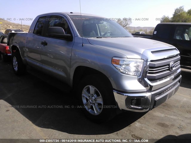 5TFRM5F12FX094830 - 2015 TOYOTA TUNDRA DOUBLE CAB SR/SR5 SILVER photo 1