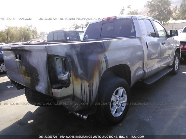 5TFRM5F12FX094830 - 2015 TOYOTA TUNDRA DOUBLE CAB SR/SR5 SILVER photo 4