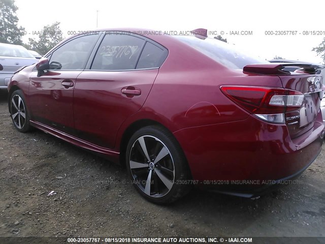 4S3GKAL67H3601611 - 2017 SUBARU IMPREZA SPORT RED photo 3