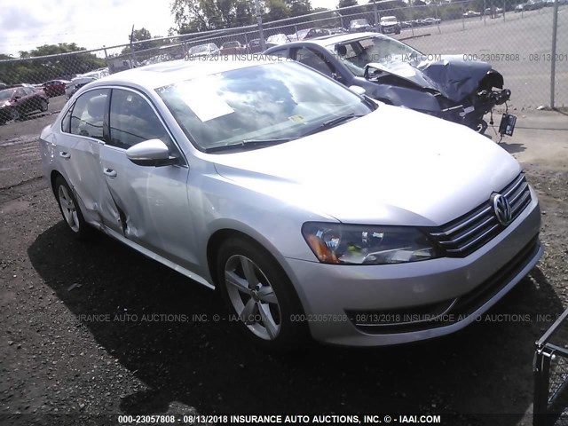 1VWBP7A35CC022341 - 2012 VOLKSWAGEN PASSAT SE SILVER photo 1