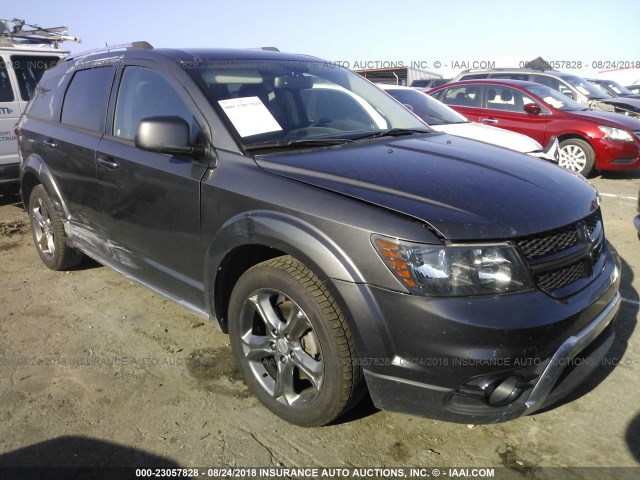 3C4PDCGG3FT697988 - 2015 DODGE JOURNEY CROSSROAD GRAY photo 1