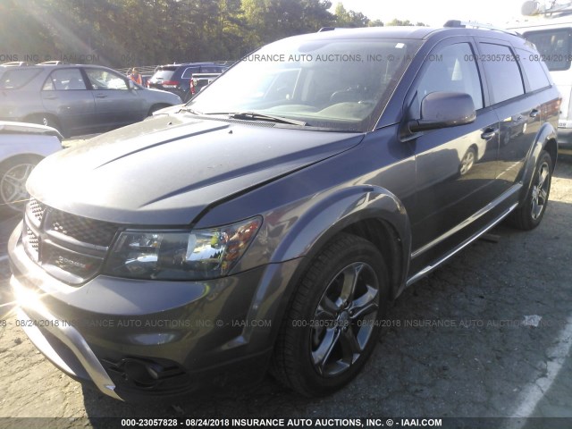 3C4PDCGG3FT697988 - 2015 DODGE JOURNEY CROSSROAD GRAY photo 2