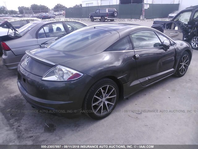 4A31K5DFXBE012668 - 2011 MITSUBISHI ECLIPSE GS SPORT GRAY photo 4