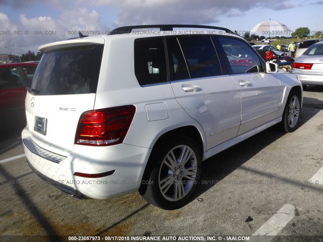 WDCGG0EB2DG132124 - 2013 MERCEDES-BENZ GLK 250 BLUETEC WHITE photo 4