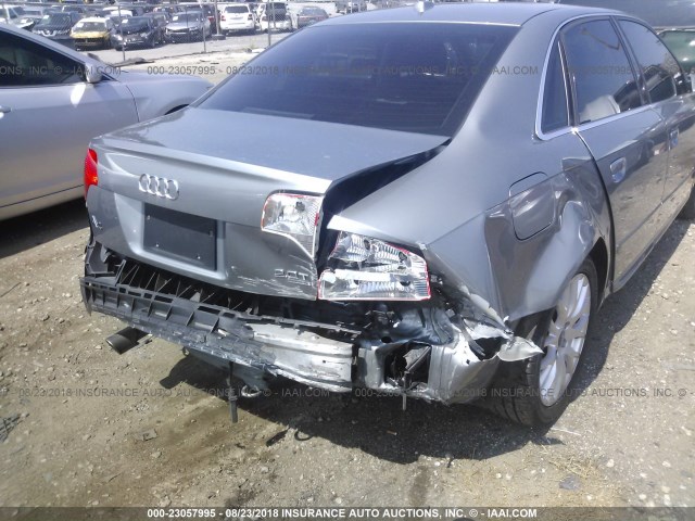 WAUDF78E28A163776 - 2008 AUDI A4 2.0T QUATTRO GRAY photo 6