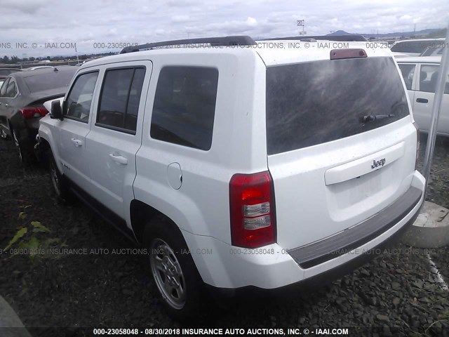 1C4NJPBA5GD744018 - 2016 JEEP PATRIOT SPORT WHITE photo 3