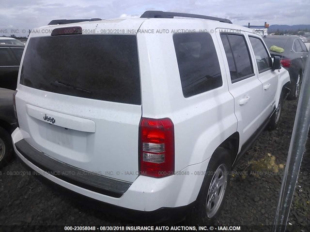 1C4NJPBA5GD744018 - 2016 JEEP PATRIOT SPORT WHITE photo 4