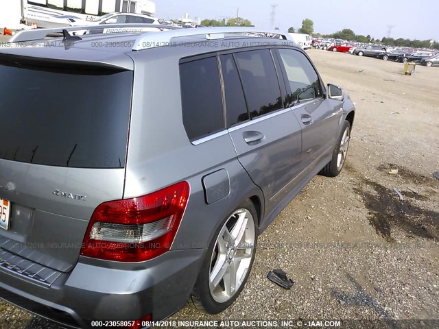 WDCGG8HB1BF626620 - 2011 MERCEDES-BENZ GLK 350 4MATIC SILVER photo 4