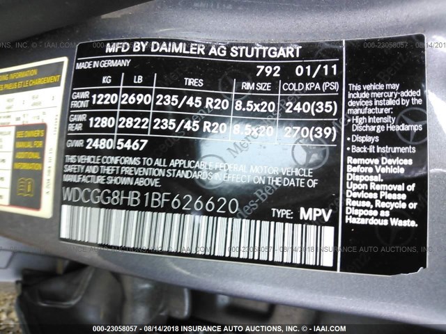 WDCGG8HB1BF626620 - 2011 MERCEDES-BENZ GLK 350 4MATIC SILVER photo 9