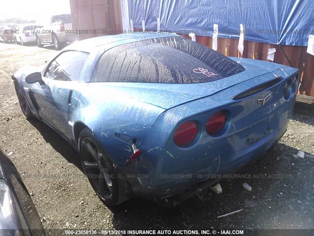 1G1YR2DW5A5102815 - 2010 CHEVROLET CORVETTE GRAND SPORT BLUE photo 3