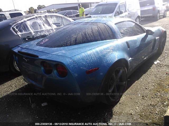 1G1YR2DW5A5102815 - 2010 CHEVROLET CORVETTE GRAND SPORT BLUE photo 4