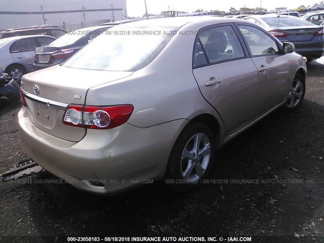 2T1BU4EE8BC601075 - 2011 TOYOTA COROLLA S/LE TAN photo 4