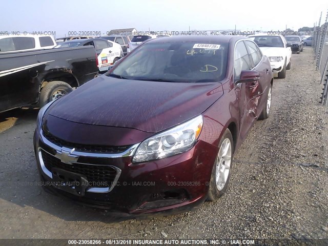 1G11C5SL9FF273453 - 2015 CHEVROLET MALIBU 1LT მუქწითელი ფოტო 2