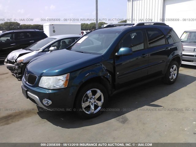 2CKDL63F276090189 - 2007 PONTIAC TORRENT BLUE photo 2