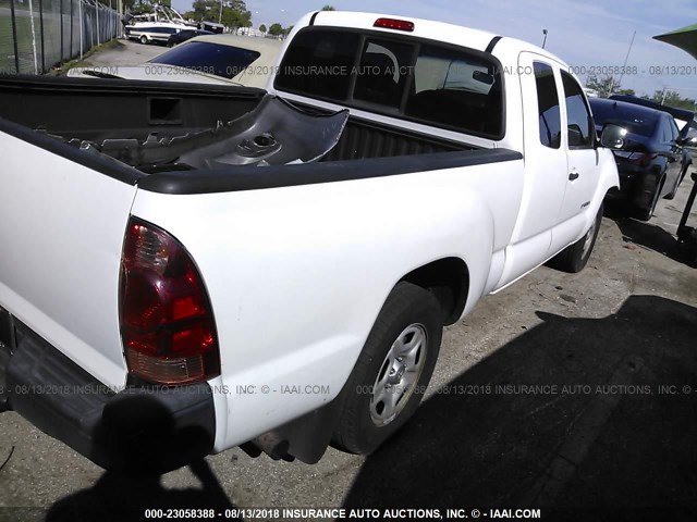 5TETX22N15Z081370 - 2005 TOYOTA TACOMA ACCESS CAB Ақ фото 4