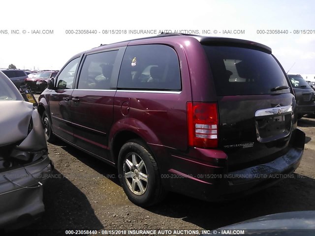 2A8HR54P08R759934 - 2008 CHRYSLER TOWN & COUNTRY TOURING MAROON photo 3