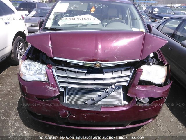 2A8HR54P08R759934 - 2008 CHRYSLER TOWN & COUNTRY TOURING MAROON photo 6