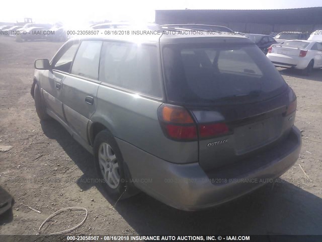 4S3BH675447641610 - 2004 SUBARU LEGACY OUTBACK AWP GREEN photo 3