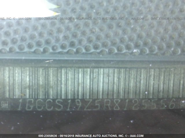 1GCCS19Z5R8125556 - 1994 CHEVROLET S TRUCK S10 WHITE photo 9