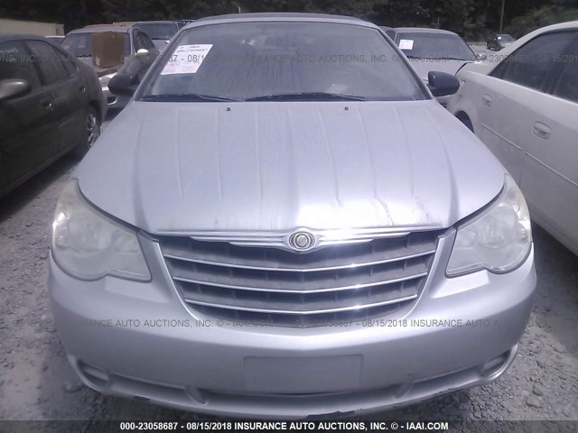 1C3LC45K48N171021 - 2008 CHRYSLER SEBRING SILVER photo 6