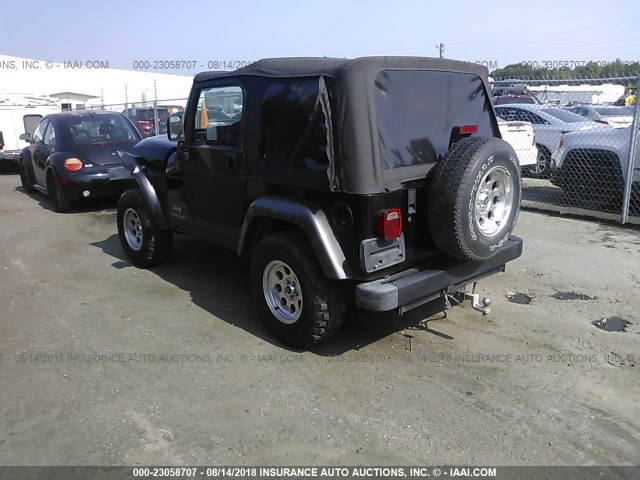 1J4FA39S54P781425 - 2004 JEEP WRANGLER X BLACK photo 3