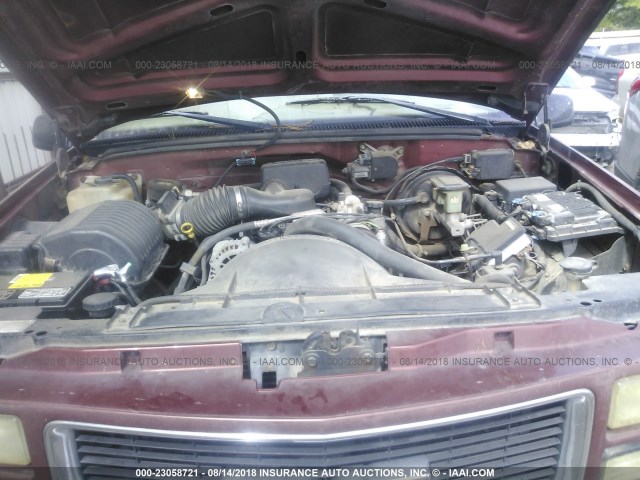 1GTEC19W5WE510284 - 1998 GMC SIERRA C1500 BURGUNDY photo 10