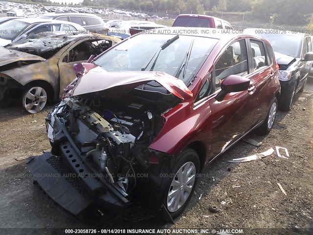3N1CE2CP3GL410231 - 2016 NISSAN VERSA NOTE S/S PLUS/SV/SL/SR RED photo 2