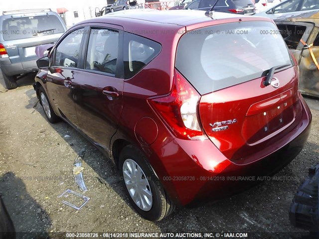 3N1CE2CP3GL410231 - 2016 NISSAN VERSA NOTE S/S PLUS/SV/SL/SR RED photo 3