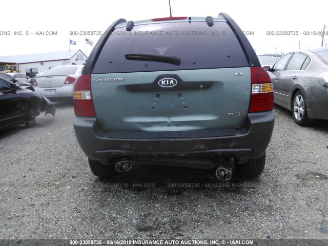 KNDJF723967164947 - 2006 KIA NEW SPORTAGE  GREEN photo 6