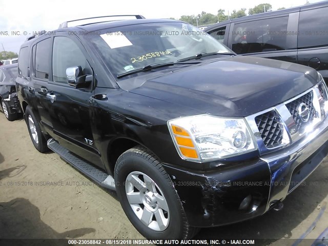 5N1AA08B05N703398 - 2005 NISSAN ARMADA SE/LE BLACK photo 1