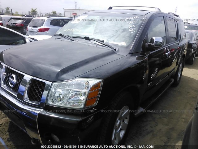 5N1AA08B05N703398 - 2005 NISSAN ARMADA SE/LE BLACK photo 2