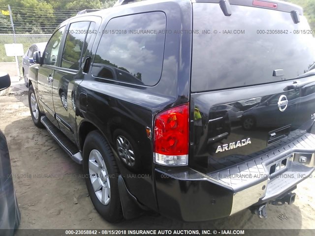 5N1AA08B05N703398 - 2005 NISSAN ARMADA SE/LE BLACK photo 3