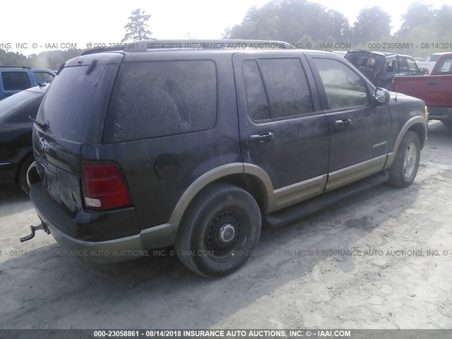 1FMZU74E92ZA36595 - 2002 FORD EXPLORER EDDIE BAUER Dark Blue photo 4