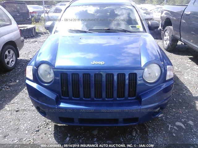 1J4NT4FB7AD515420 - 2010 JEEP COMPASS SPORT BLUE photo 6