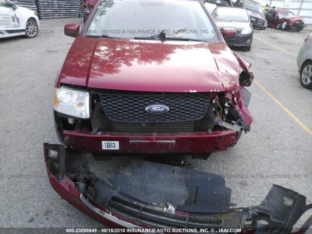 1FMDK021X7GA28581 - 2007 FORD FREESTYLE SEL RED photo 6