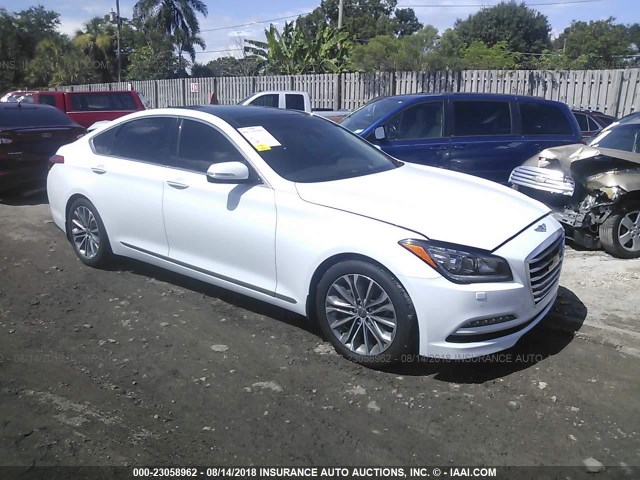 KMHGN4JE4GU116351 - 2016 HYUNDAI GENESIS 3.8L WHITE photo 1