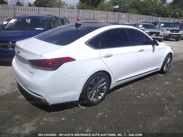 KMHGN4JE4GU116351 - 2016 HYUNDAI GENESIS 3.8L WHITE photo 4