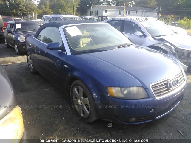 WAUAC48H66K001452 - 2006 AUDI A4 1.8 CABRIOLET BLUE photo 1