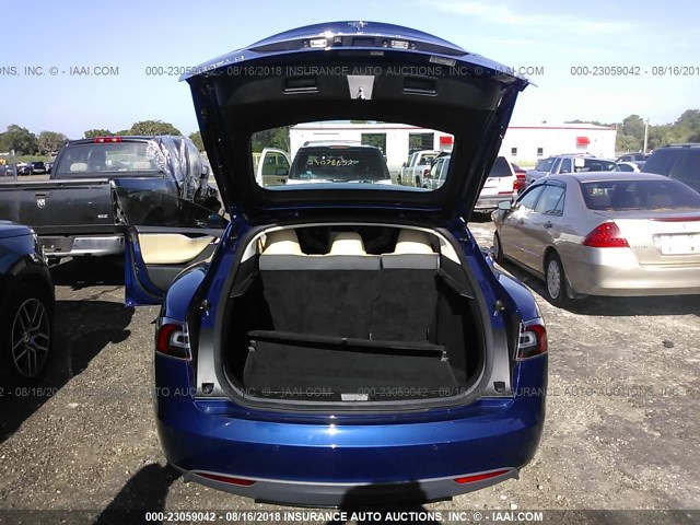 5YJSA1S25FF090752 - 2015 TESLA MODEL S 70D BLUE photo 10