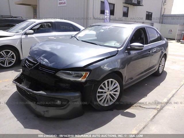 3VWLX7AJ9BM361491 - 2011 VOLKSWAGEN JETTA SEL GRAY photo 2