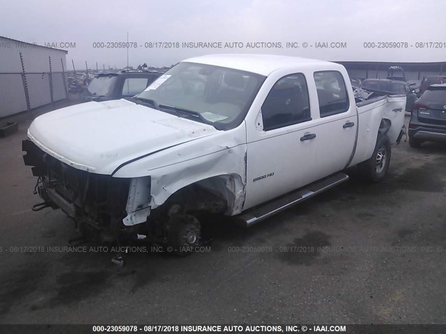 1GC1KVCG7CF173892 - 2012 CHEVROLET SILVERADO K2500 HEAVY DUTY WHITE photo 2