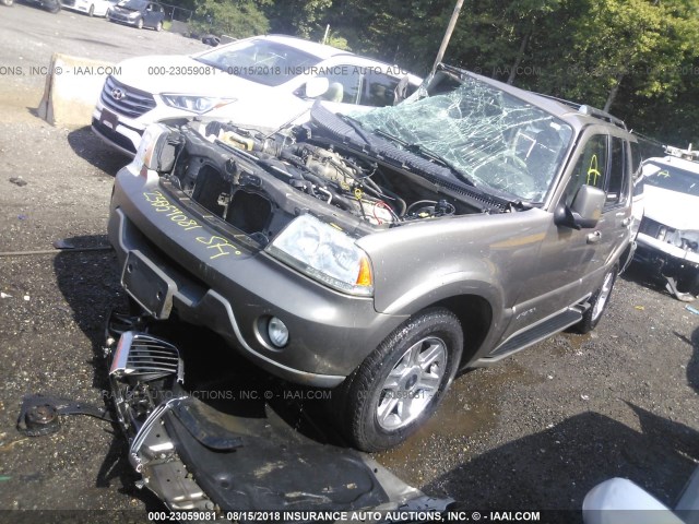 5LMEU88H04ZJ11970 - 2004 LINCOLN AVIATOR Qəhvəyi foto 2