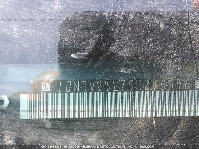 1GNDV23L75D296596 - 2005 CHEVROLET UPLANDER LS GREEN photo 9