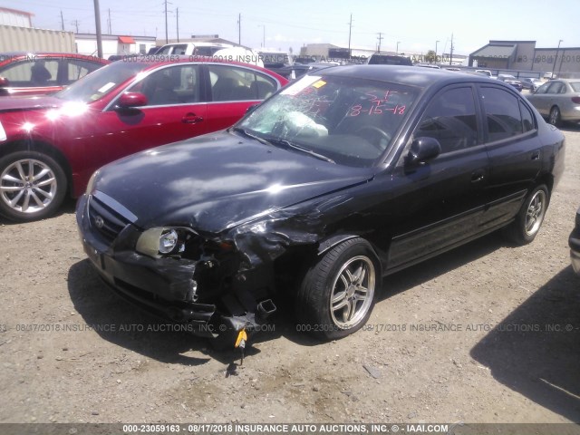 KMHDN46D16U247755 - 2006 HYUNDAI ELANTRA GLS/GT/LIMITED BLACK photo 2