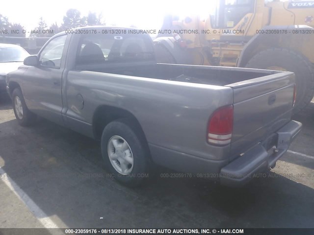 1B7FL26X3WS694973 - 1998 DODGE DAKOTA GRAY photo 3