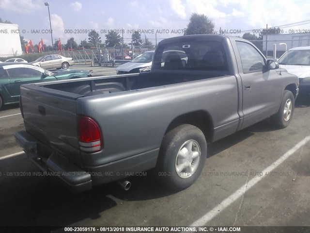 1B7FL26X3WS694973 - 1998 DODGE DAKOTA GRAY photo 4